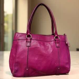 Kate Spade Cranberry Leather Tote Bag